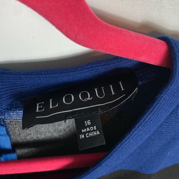 #514 ELOQUII Opposing Striped Knit Dress size 18 NWT - Picture 3 of 12